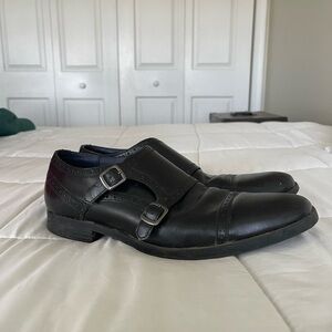 Cole Haan Black Double Monk Strap Oxfords
